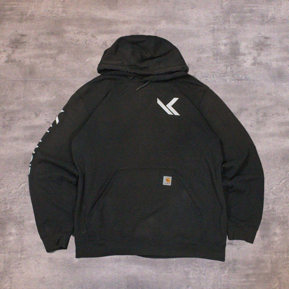 Vintage VTG Y2K 2000's 00's Carhartt Oversize Faded Black Hoodie